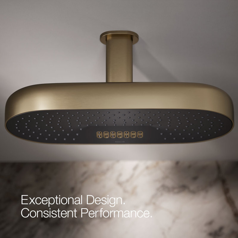 Statement™ 18" 2.5 GPM Oblong Rainhead, Vibrant Brushed Bronze