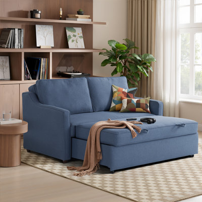 Serta® Carey 68.1in Queen Size Convertible Sofa with Dream Coils® and FingerGuard® Chenille Fabric