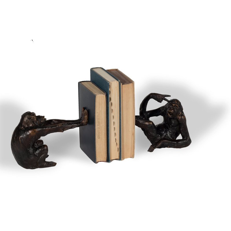 Mischievous Monkeys Bookends