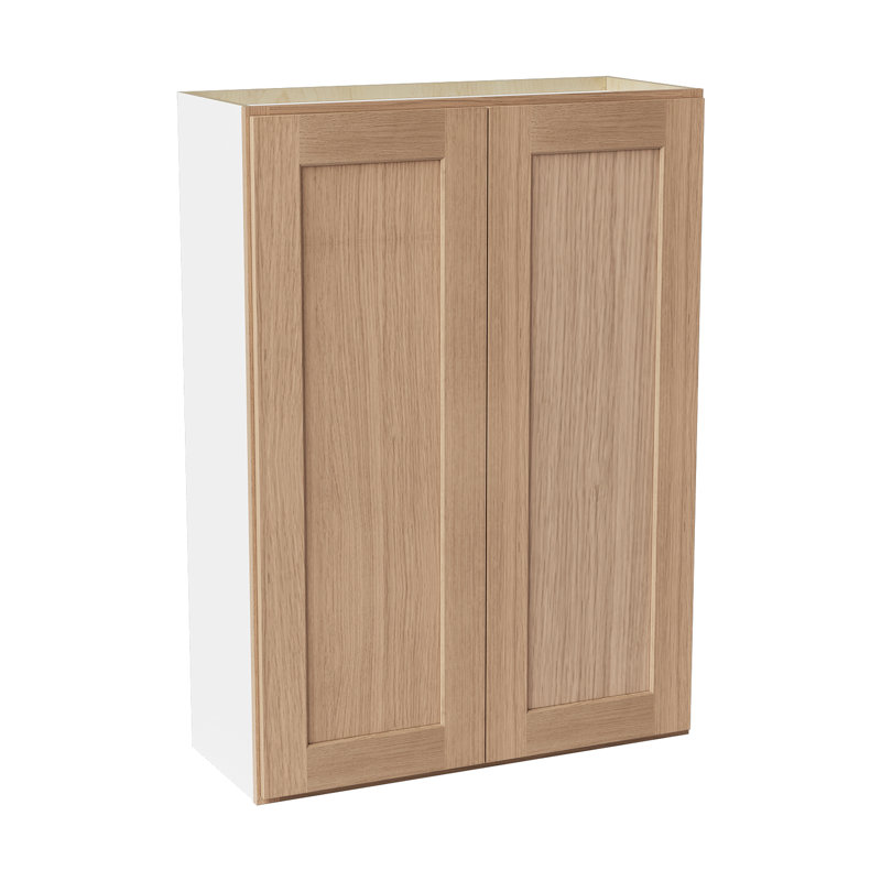 Armoire de cuisine en bois massif prête à assembler, H 42 po x l 30 po x P 12 po, Chêne Redondo