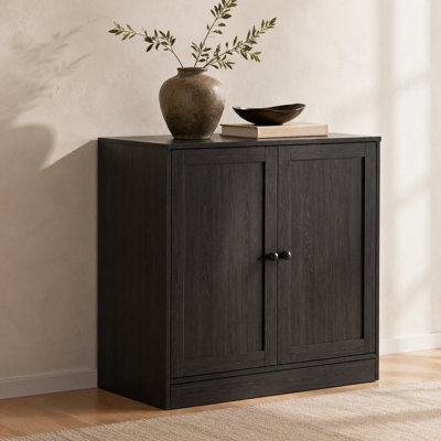  32''H Accent Cabinet With Doors,black