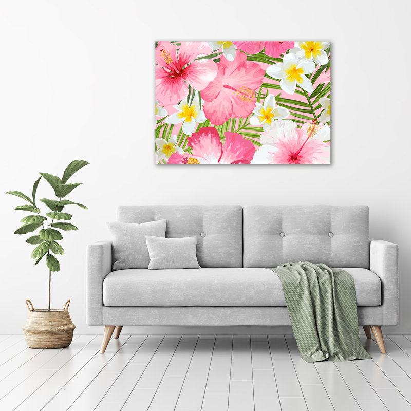 Tropical Flowers - Wrapped Canvas Print