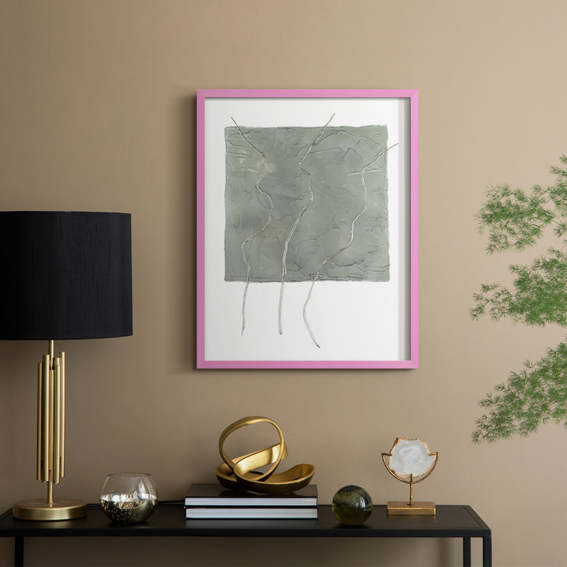«Divided Plot II», reproduction encadrée - bois massif, H 21 po x l 17 po, Rose