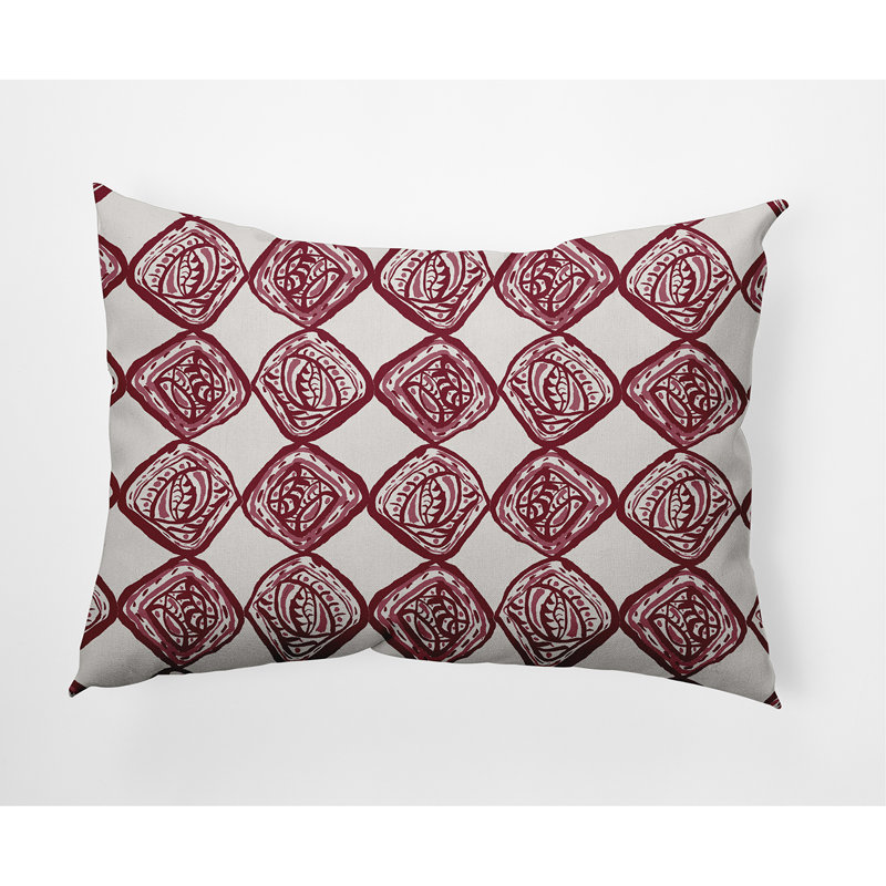 Housse de coussin carrée/insert, Marron, Géométrique 1