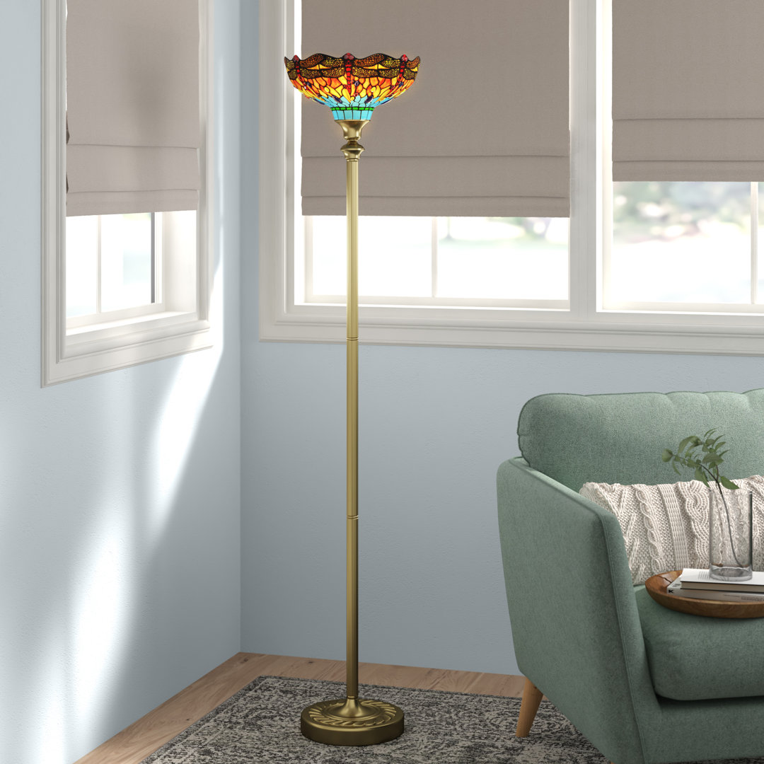Dnkirk 173cm Antique Brass Torchiere Floor Lamp