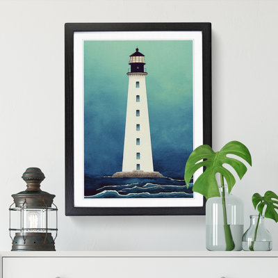 Watercolour Lighthouse - Single Picture Frame Print