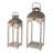 Medders 2 Piece Wood Tabletop Lantern Set-434442495