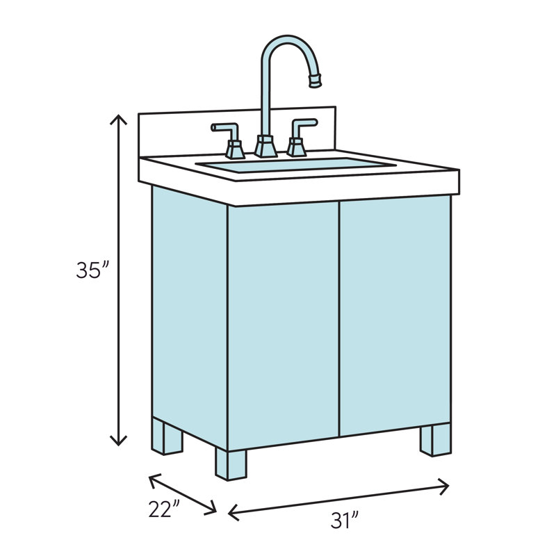 Modero 30" Single Bathroom Vanity with Top, Navy Blue, Cala White Marble, Gold