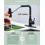 Robinet de cuisine 3 casiers à poignée simple et douchette en acier inoxydable-104851075-105871861