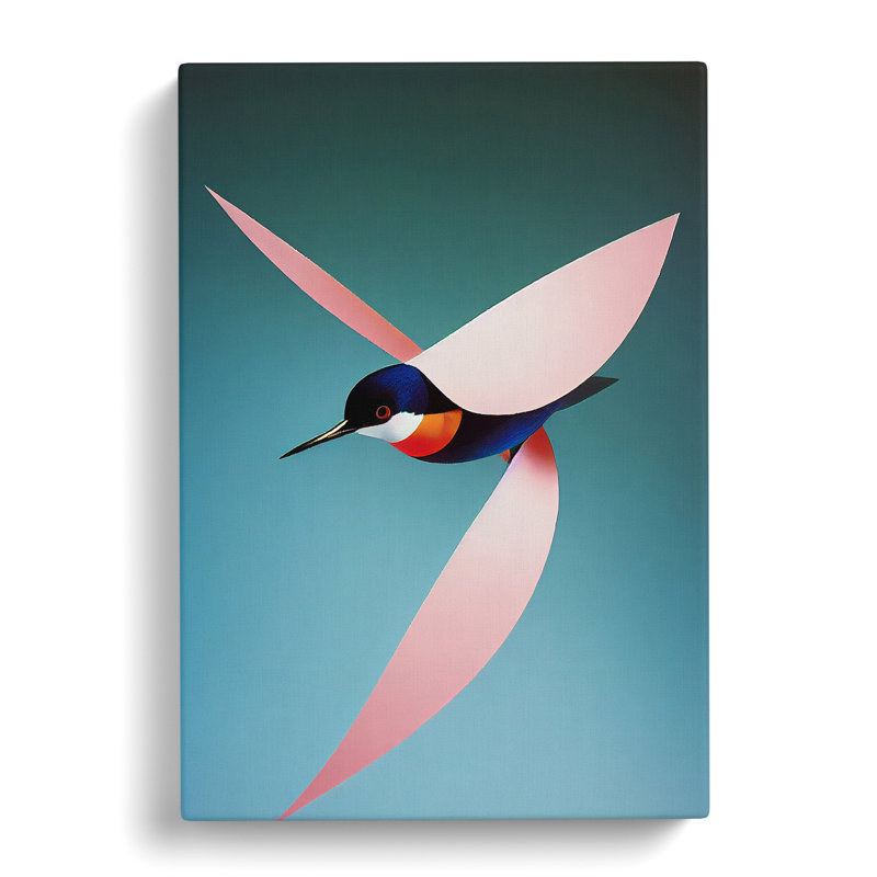 Brewen Swallow Bird Abstract - Wrapped Canvas, 50cm H x 35cm W