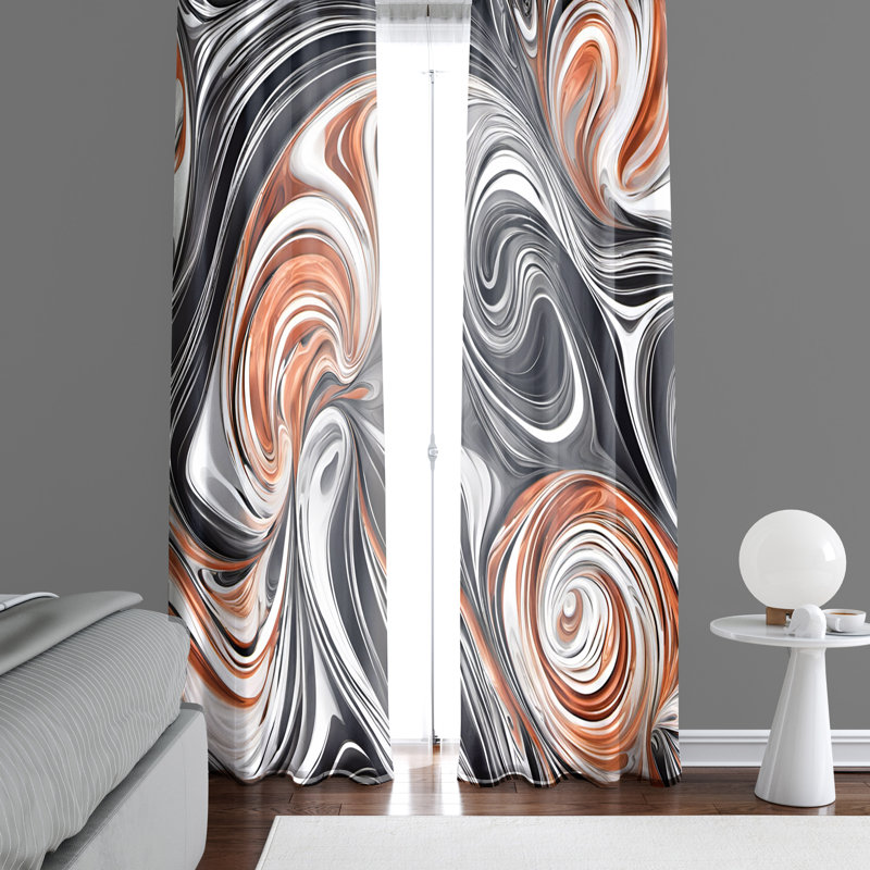 Semi Sheer Curtain Pair, 40" W x 52" L