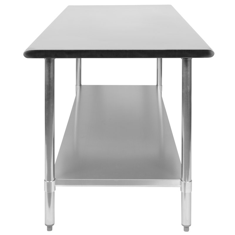 Stainless Steel 72" Professional Grade Work Table with Adjustable Undershelf
