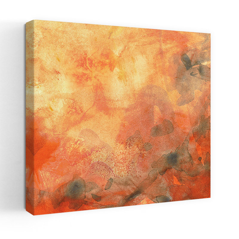Art contemporain contemporain, art abstrait d'automne, H 48 po x l 48 po, Brun
