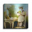 Art mural en métal luxueux «The Impersonator» par Martine Roch, 24 po x 24 po-101656315