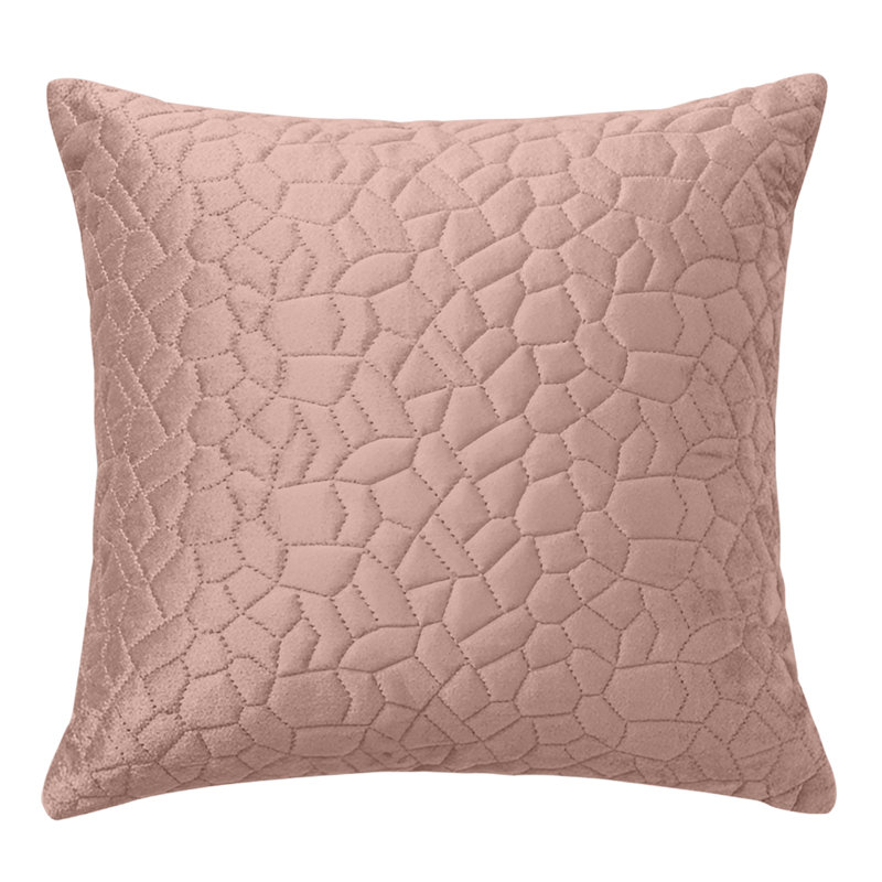 Aspire Homeware Geometric Square Velvet Cushion Covers, Pink, Pack of 2