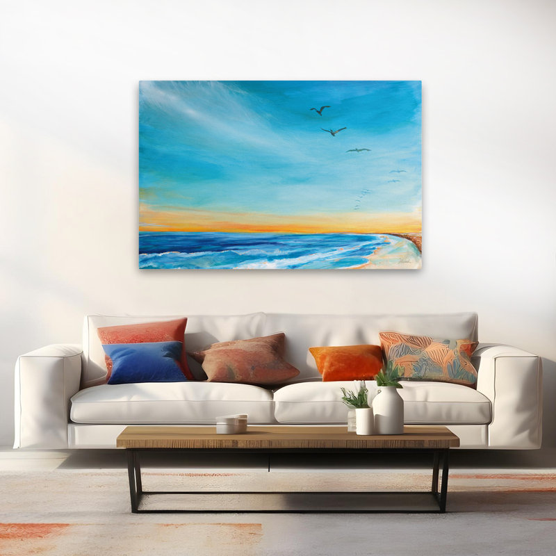 Oiseau de plage Back Bay, H 60 po x l 40 po