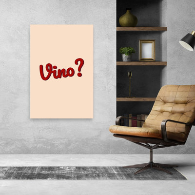 Impression d'art typographique Vino