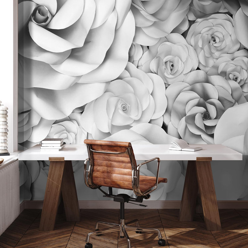 Abstract Floral Peel & Stick Border, 96" L x 192" W