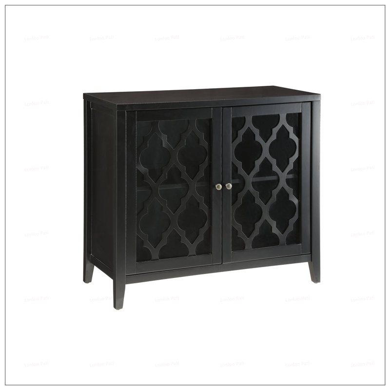 Console Ceara avec portes en verre et beaucoup de rangement, parfaite pour les intérieurs modernes et intemporels.