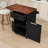 Kitchen Cart with Drop Leaf, Drawer, Storage Cabinet, Adjustable Shelf, Side Rack and Towel Bar-1910119933
