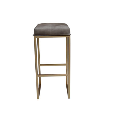 Bar Stool  Big With Grey Leather