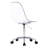 Acrylic Rolling Armless Vanity Swivel Height Adjustable Clear Desk Chair for Home Office With Wheels-561603682-545504364