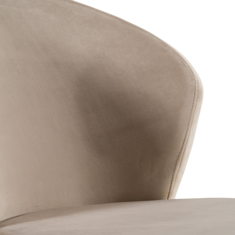 Chaise d'appoint rembourrée en velours Chorleywood, Beige