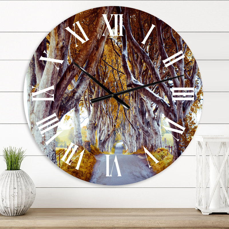 Majestic Tree Alley - Horloge murale traditionnelle, Petit