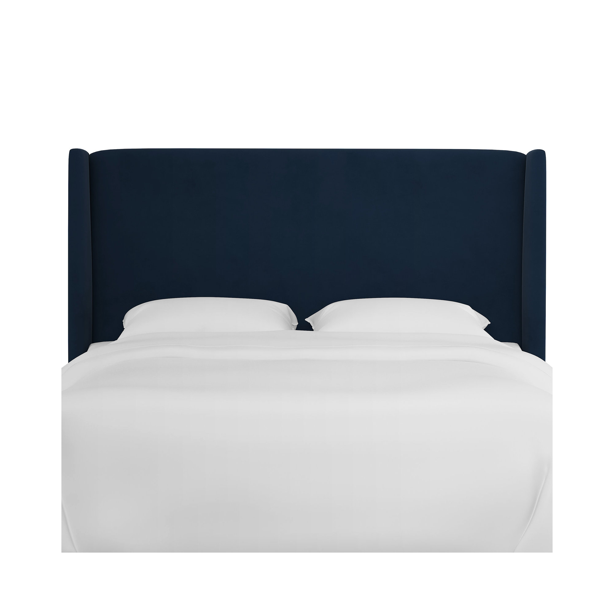 Bellfield Upholstered Headboard, King, Classic Ink Performance Velvet