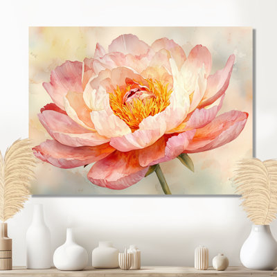 «Water Lily Peony Simplicity Bloom I», art mural pivoines