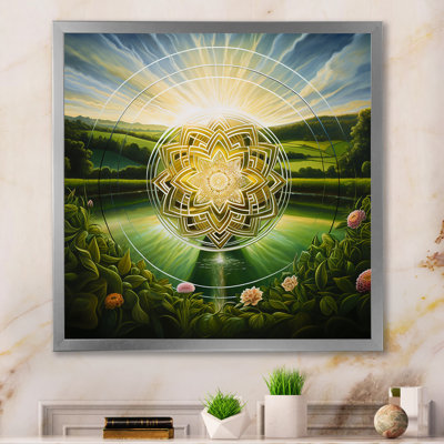 «Bright Shining Mandala In Paradise Landscape», reproduction sur toile