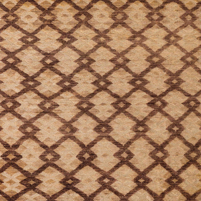 Tapis décoratif multicolore à motif abstrait, Carré 4 pi