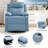  Recliner Chair, 360° Swivel Rocker Recliners For Living Room, Small Recliner For Small Spaces, Fabric Manual Recliners With Side Pockects-725077896