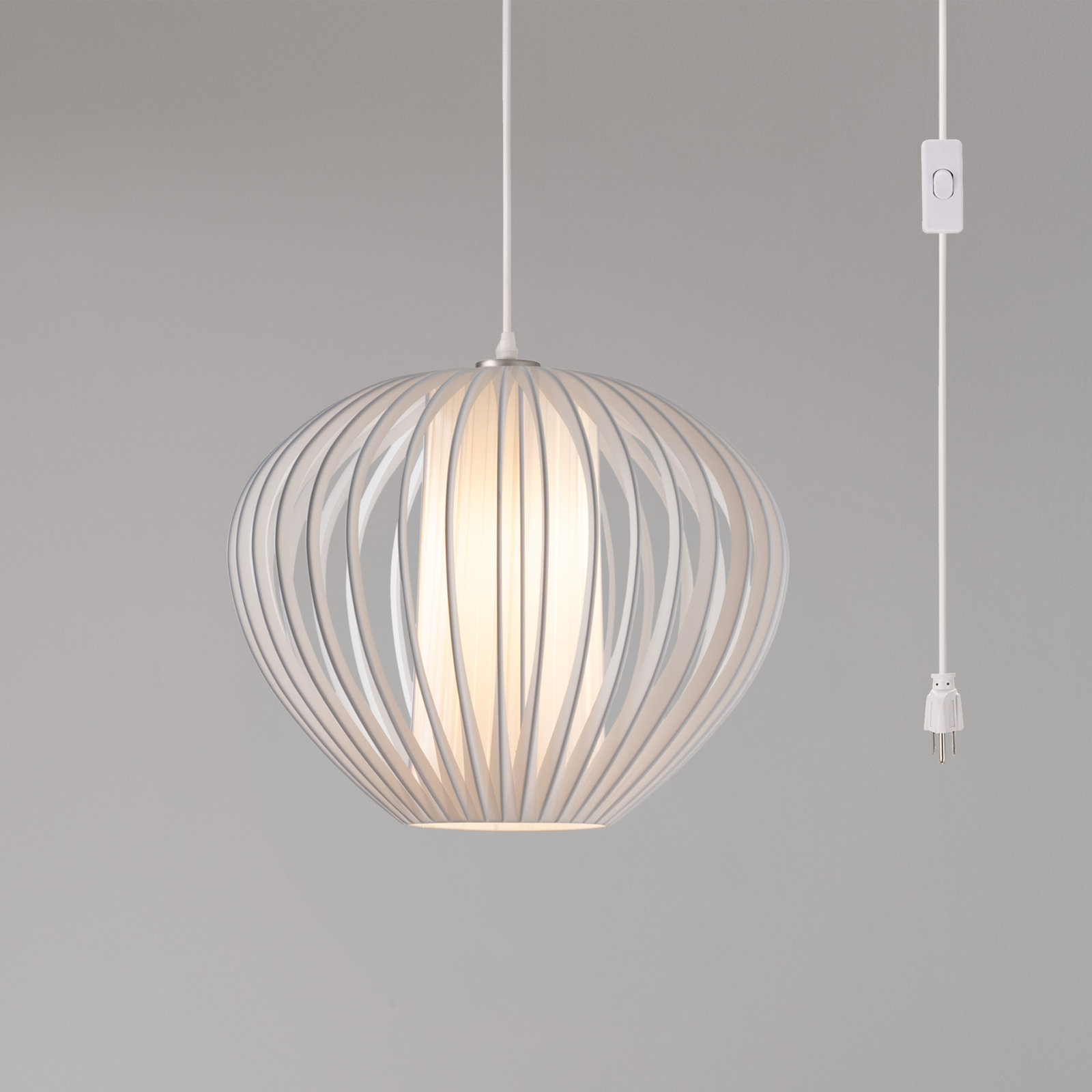 Mouton Dimmable Pendant, Satin Nickel