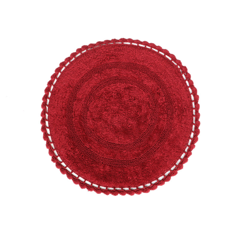 Tapis pour salle de bain Akiera Luna, Rouge