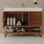 Meuble-lavabo avec lavabo, 2 tiroirs et tablette inférieure-1795014007