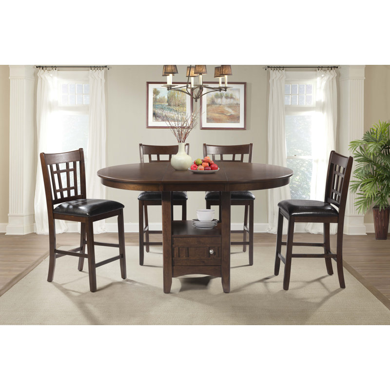 Mcnaughton Solid Wood Top Pedestal Dining Set