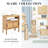 Mahe Bamboo Under-Sink Cabinet with Open Shelf and Sliding Doors U-Shaped Cut-Out