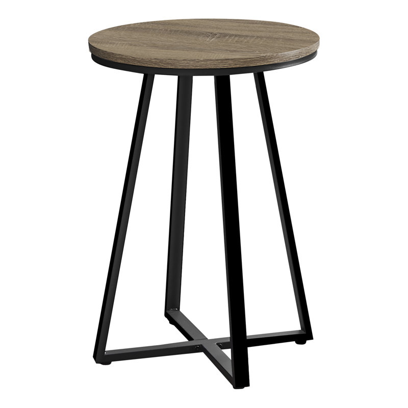 Accent Table Living Room End Table Wood End Table Nightstand Metal Frame Side Table, Taupe