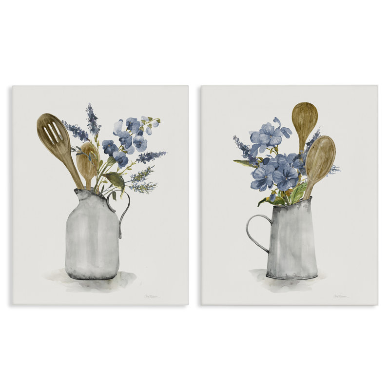 Ensemble de 2 planches de cuisine Kitchen Pitcher Bouquets, design par Carol Robinson, H 20 po x l 16 po