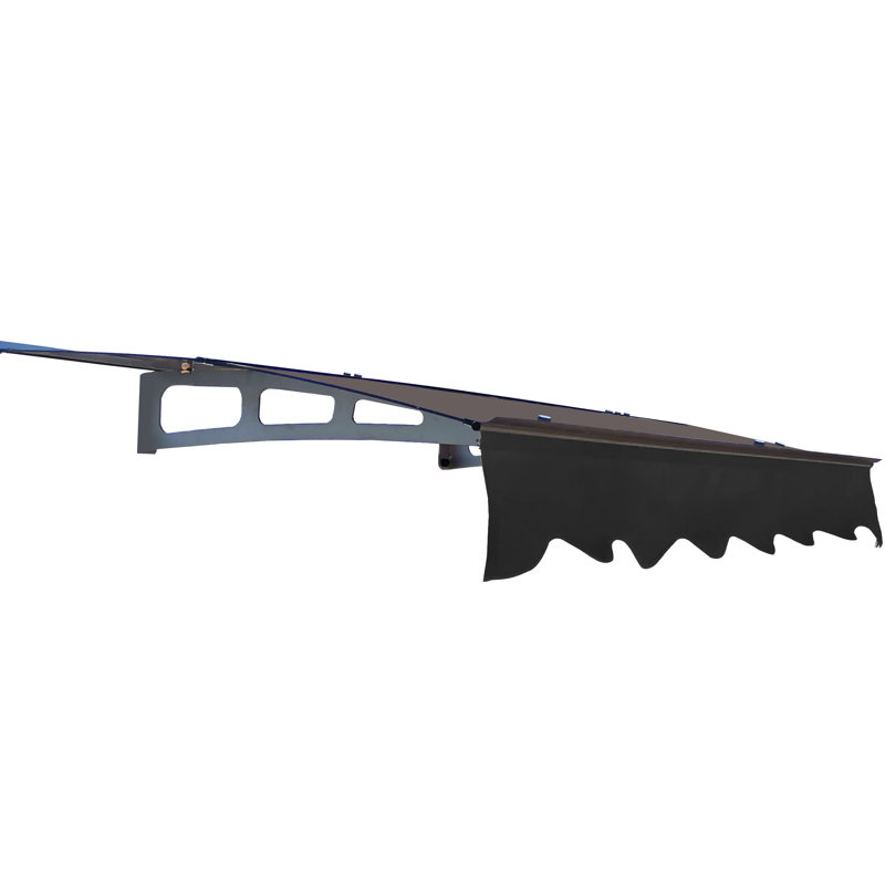Auvent de porte 59 po x 34 po - Toile en polycarbonate et supports en alliage d'aluminium antirouille avec pare-chaleur Da5934w de 0,137 po et protection contre le vent