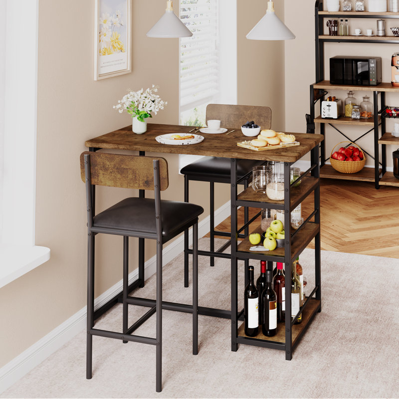 Dining Set, Brown, Brown, Black, Brown