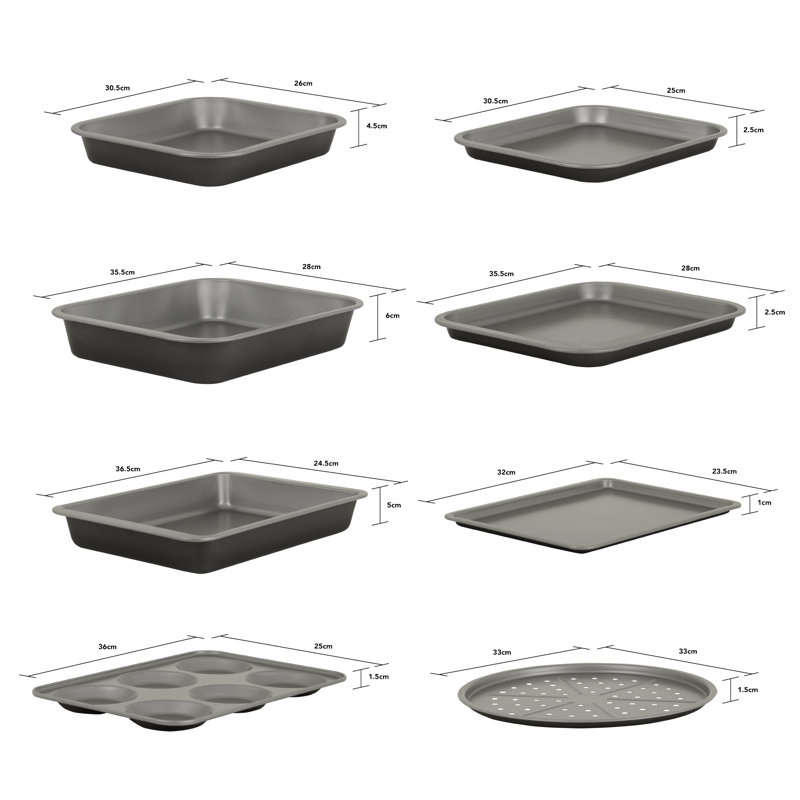 Baker & Salt 8 Piece Roaster & Tray Set