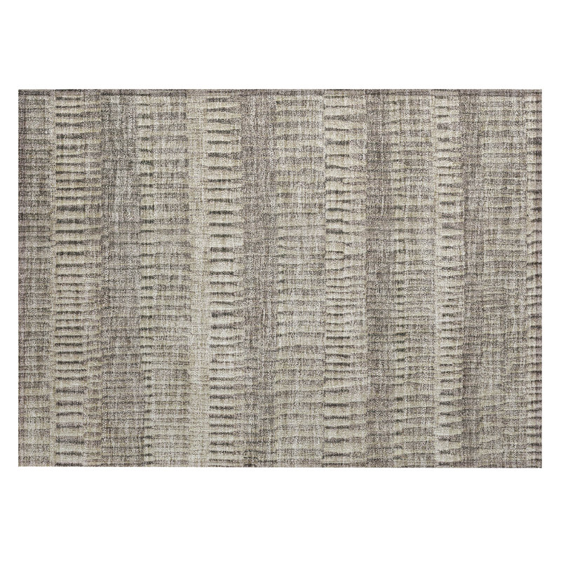 Machine Washable Indoor/Outdoor Chantille ACN2807 Stripes Rug, 1'8" x 2'6", Brown