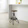 Swivel Adjustable Height Counter Stool with Metal Frame