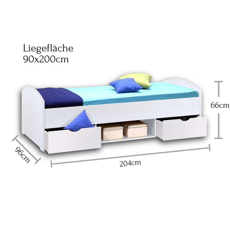Laurel Hill Cabin Bed with Storage Included, White