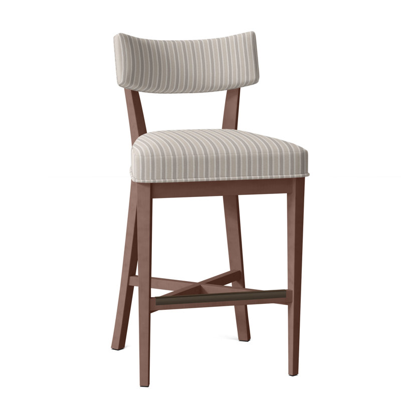 Tabouret de bar 29,5 po Juliet, Noyer, Perigold Piccadilly rayé patiné, Tabouret de bar (siège d'une hauteur de 29,5 po)