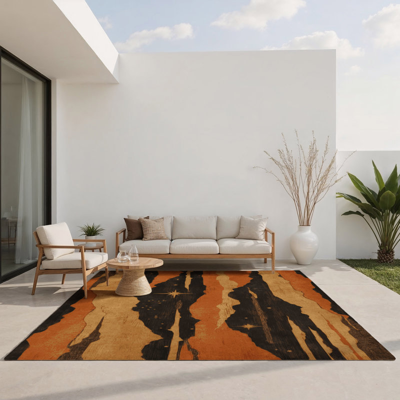 Tapis intérieur et extérieur Rustling Horizons, Rectangle 8' x 10'