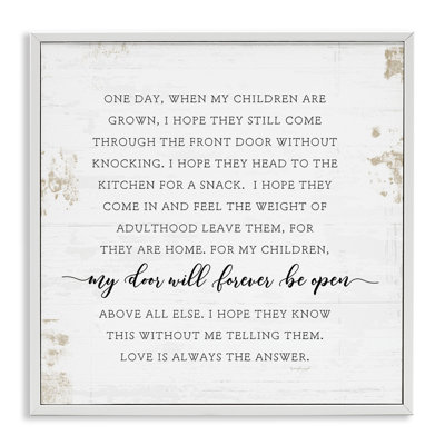 When My Children Are Grown Text Homely Word Design by Jennifer Pugh - Textual Art