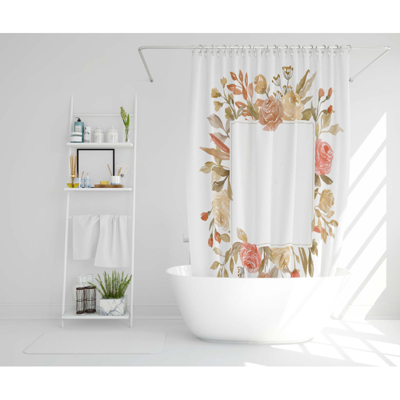 Patson Polyester Shower Curtain, 168cm H x 168cm W